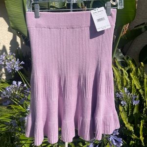 New Orchid Solid Gold A-line Skirt